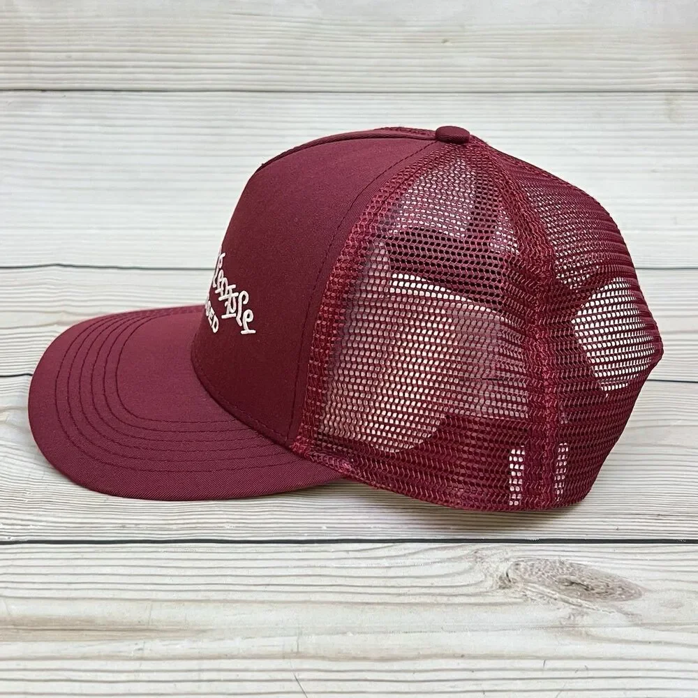 We The People ARE PISSED Trucker Hat Own Boss Supply Co Burgundy Adjustable Cap